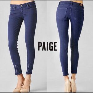 PAIGE Ziggy Zip Ankle Crop Jeans